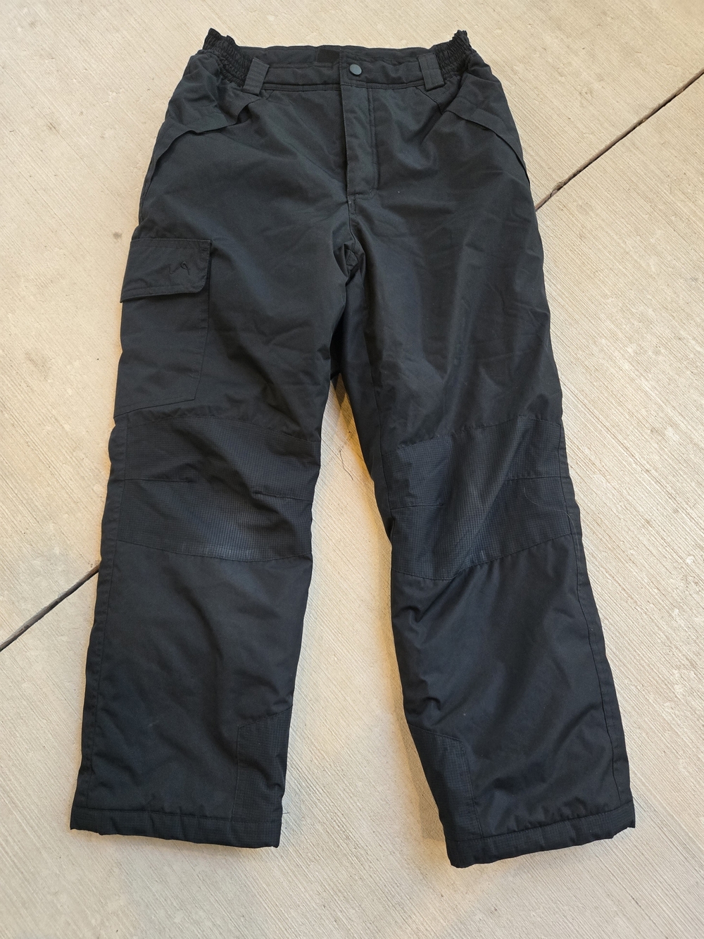 Kids Black Cargo Winter/Snow Pants